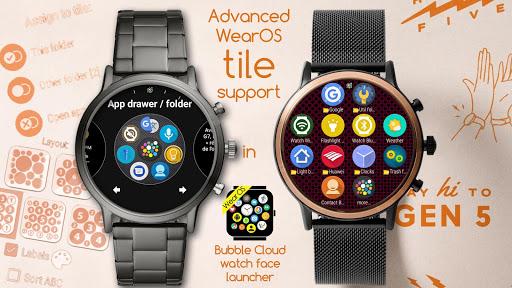 Bubble Cloud Wear OS Launcher - عکس برنامه موبایلی اندروید