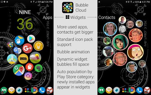 Bubble Cloud Widgets + Folders - عکس برنامه موبایلی اندروید