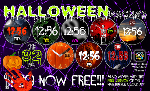 Halloween Watch Face Pack Wear - عکس برنامه موبایلی اندروید