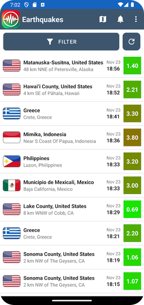Earthquake Alerts & Tracker - Image screenshot of android app