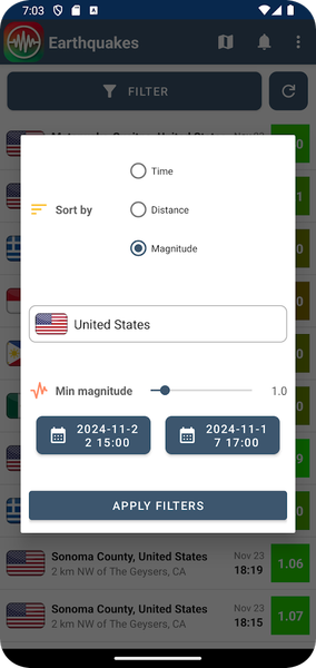 Earthquake Alerts & Tracker - عکس برنامه موبایلی اندروید