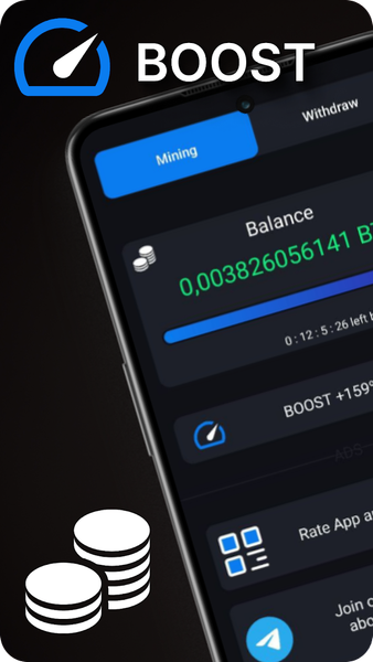 Bitcoin miner - Image screenshot of android app