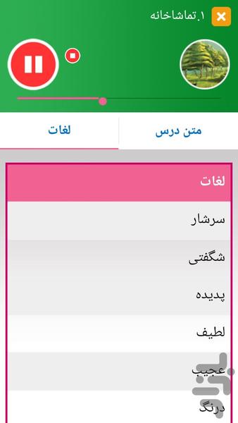 روخوانی فارسی پنجم دبستان - عکس برنامه موبایلی اندروید