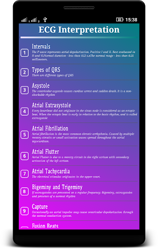 ECG Interpretation - عکس برنامه موبایلی اندروید