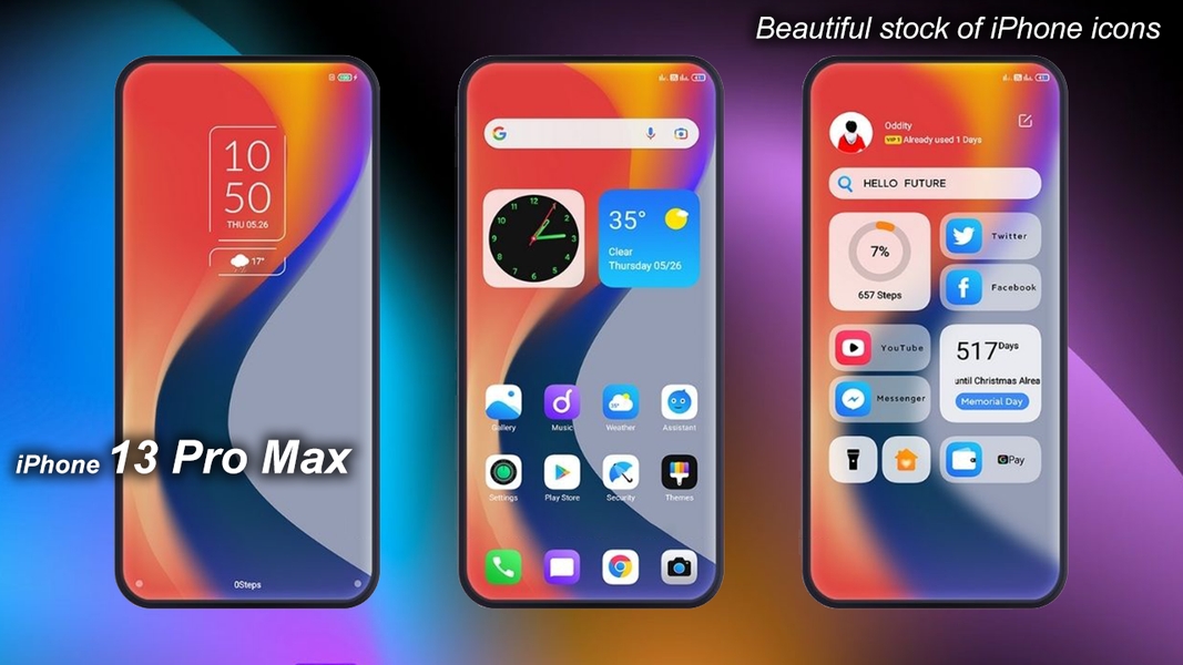 Themes for iOS 13 Pro Max - Image screenshot of android app