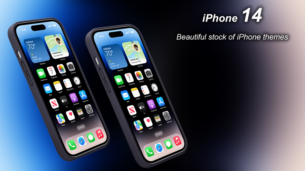 iPhone 14 Launcher, iOS 17 - عکس برنامه موبایلی اندروید