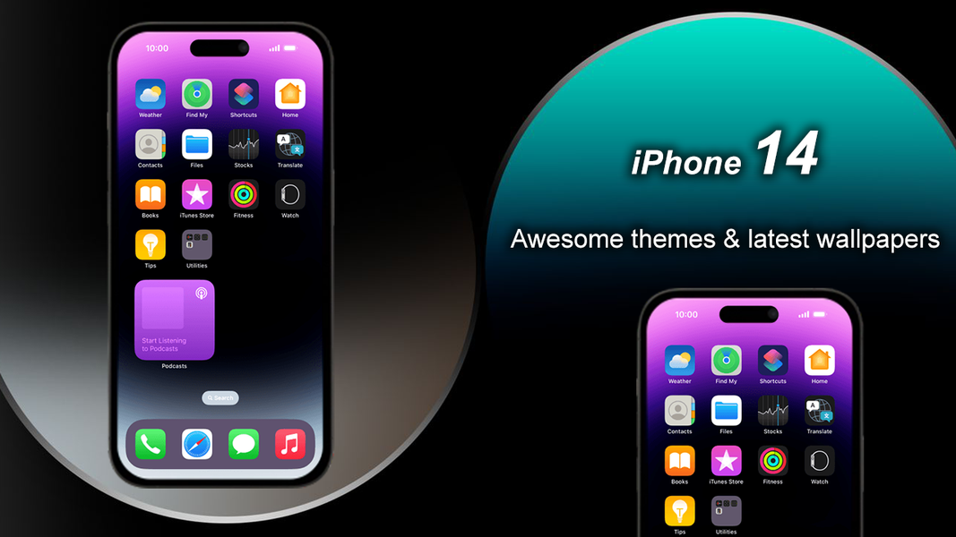 iPhone 14 Launcher, iOS 17 - عکس برنامه موبایلی اندروید