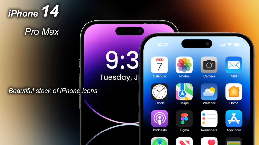 iPhone ۱۴ Pro Max Launcher - عکس برنامه موبایلی اندروید