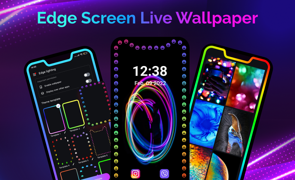 Edge Lighting - Border Color - عکس برنامه موبایلی اندروید