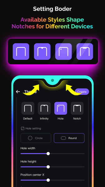 Edge Lighting - Border Color - عکس برنامه موبایلی اندروید