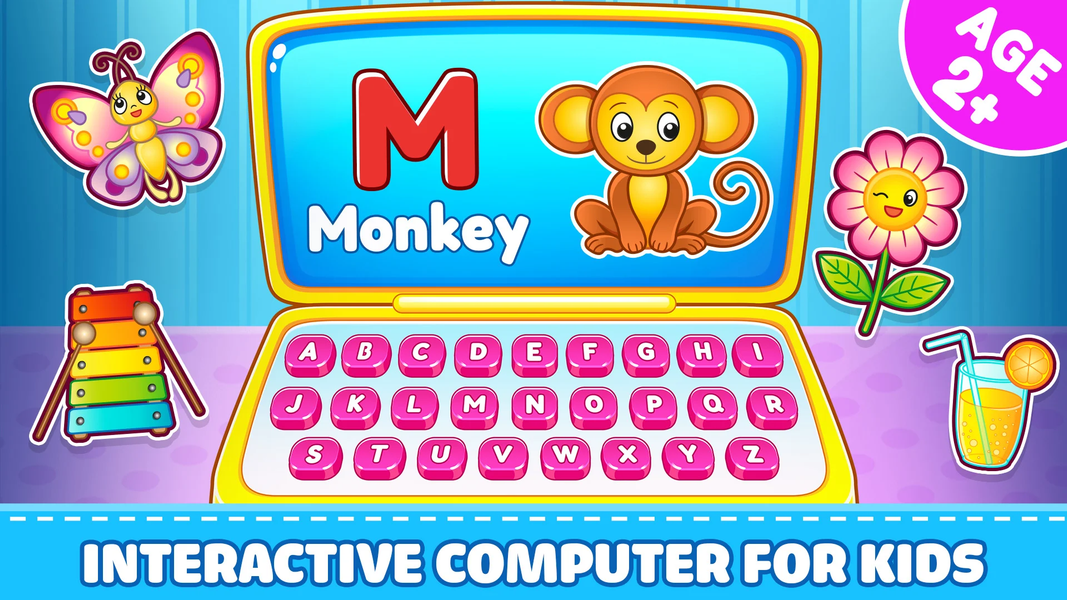 Kids Computer: Play and Learn - عکس بازی موبایلی اندروید