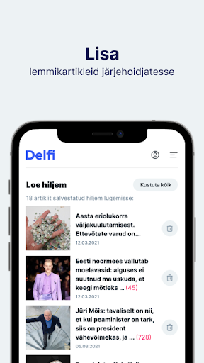 Delfi.ee - عکس برنامه موبایلی اندروید