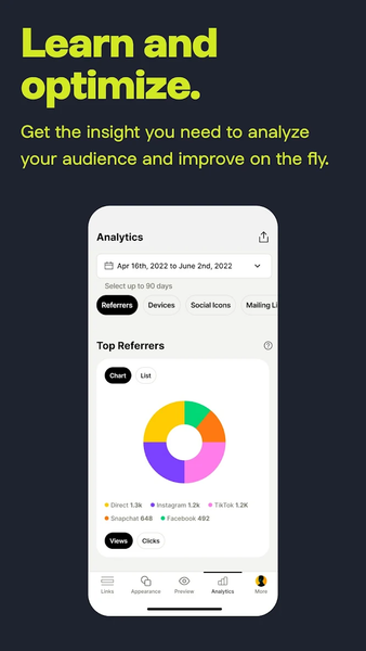 Linktree: Link in bio creator - عکس برنامه موبایلی اندروید