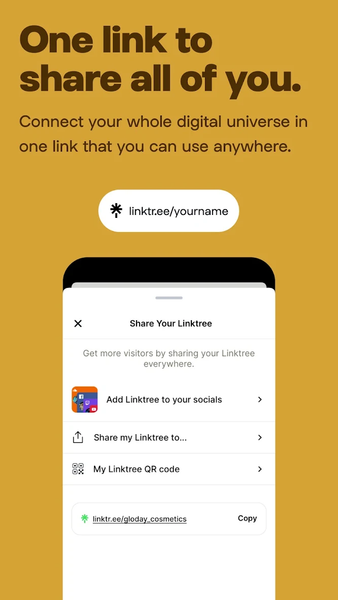 Linktree: Link in bio creator - عکس برنامه موبایلی اندروید