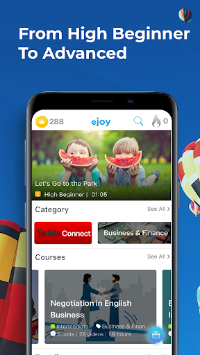 eJOY Learn English with Videos - Image screenshot of android app