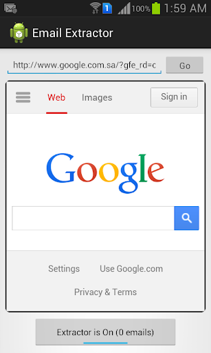 Extract Email Address - Image screenshot of android app