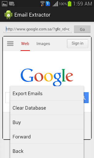 Extract Email Address - Image screenshot of android app