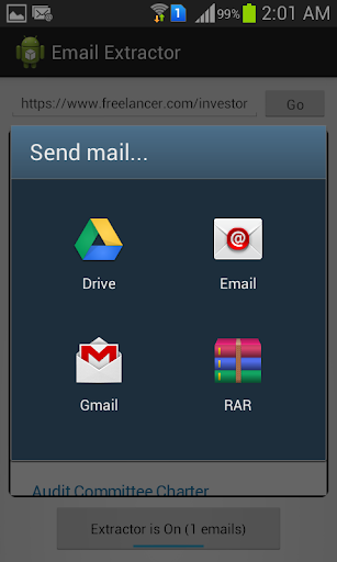 Extract Email Address - Image screenshot of android app