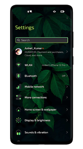 Dark Minimal EMUI 10/11 Theme - Image screenshot of android app