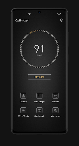 Royal Black EMUI 10/11 theme - Image screenshot of android app