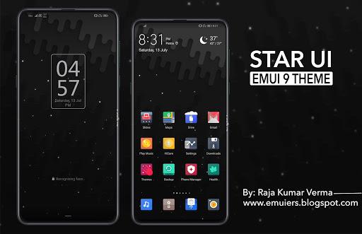 Star UI Dark EMUI 9 Theme - Image screenshot of android app