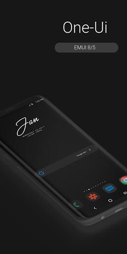 One-Ui Dark EMUI 5/8 THEME - Image screenshot of android app