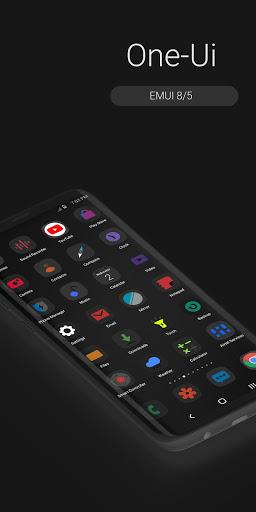 One-Ui Dark EMUI 5/8 THEME - Image screenshot of android app