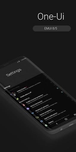One-Ui Dark EMUI 9/10 THEME - Image screenshot of android app