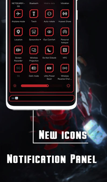 MAN OF IRON EMUI MagicUi Theme - عکس برنامه موبایلی اندروید