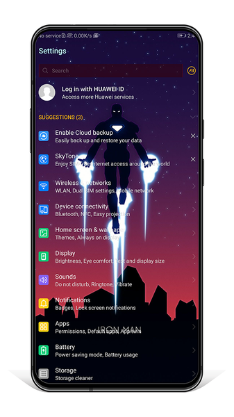 MAN OF IRON EMUI MagicUi Theme - عکس برنامه موبایلی اندروید