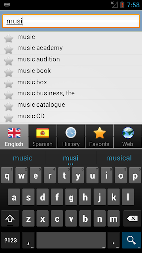 Spanish dict - Image screenshot of android app