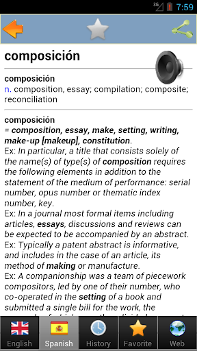Spanish dict - Image screenshot of android app