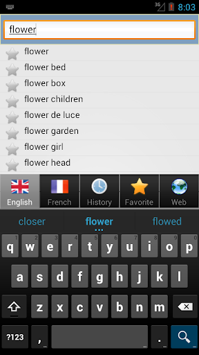 French dictionary - Image screenshot of android app