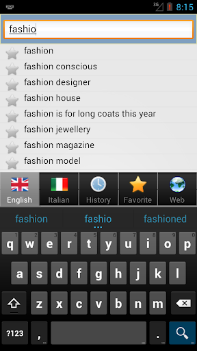 Italian dict - Image screenshot of android app