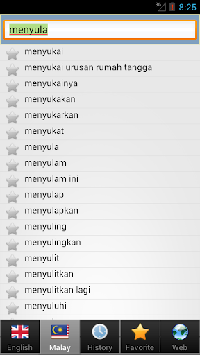 Malay dictionary - Image screenshot of android app