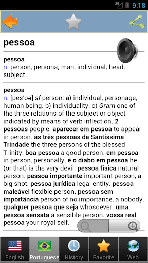 Portuguese bestdict - Image screenshot of android app