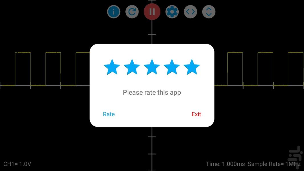 Hantek 6022BE - Image screenshot of android app