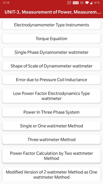 Electrical Measurements - عکس برنامه موبایلی اندروید