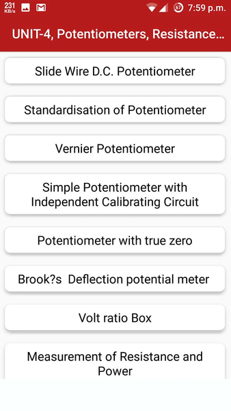 Electrical Measurements - عکس برنامه موبایلی اندروید