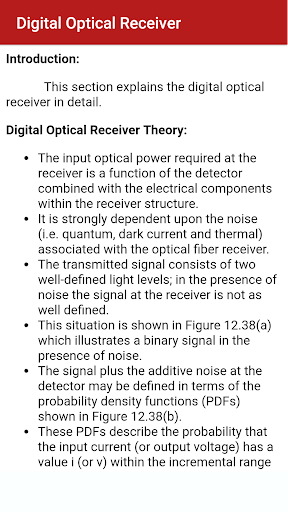 Optical Fiber Communication - عکس برنامه موبایلی اندروید