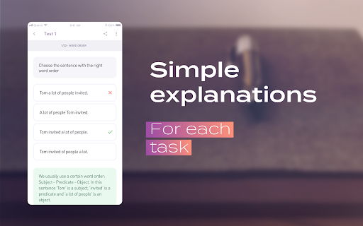 English Grammar Test - Image screenshot of android app