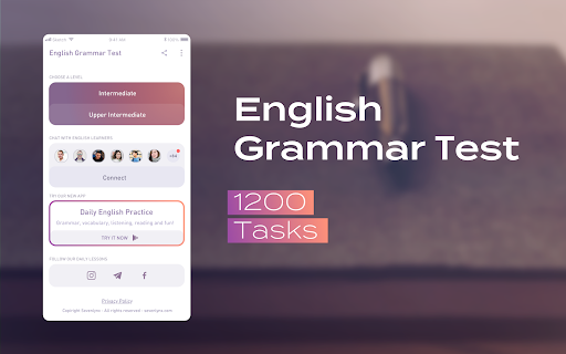 English Grammar Test - Image screenshot of android app