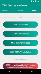 TOEFL Vocabulary & Listening - Image screenshot of android app