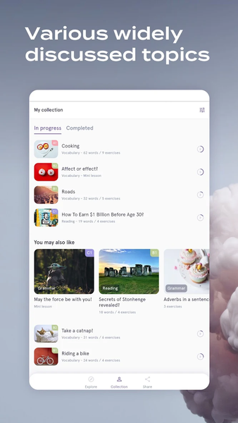English Grammar and Vocabulary - Image screenshot of android app