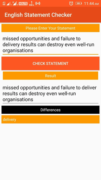 English Statement Checker - Image screenshot of android app