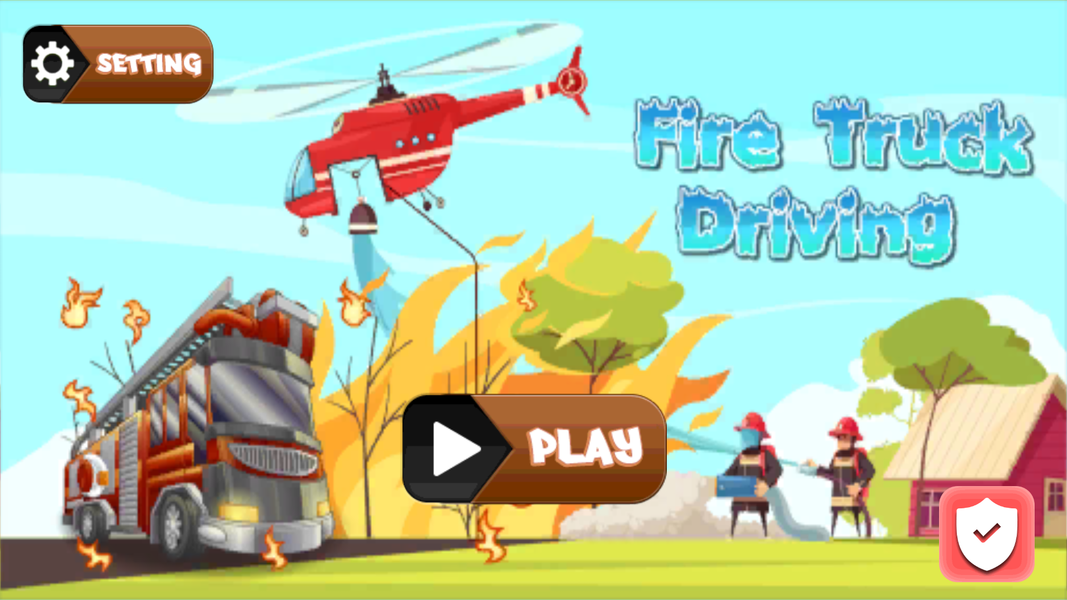 Fire Truck Driving Simulator - عکس بازی موبایلی اندروید