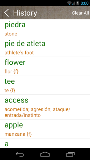 Spanish English Dictionary - عکس برنامه موبایلی اندروید
