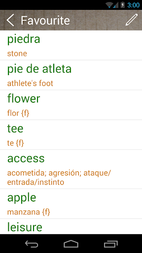 Spanish English Dictionary - عکس برنامه موبایلی اندروید
