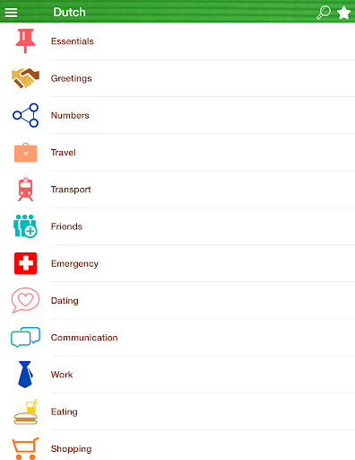 Learn Dutch Phrasebook - Image screenshot of android app