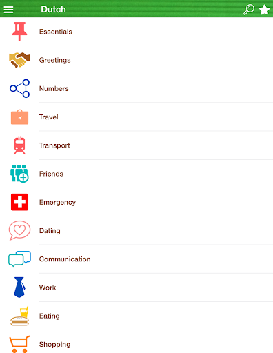 Learn Dutch Phrasebook Free - عکس برنامه موبایلی اندروید